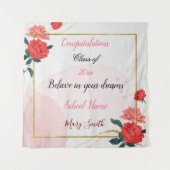 Beliebte Rote Rose durch Bläschen Wandteppich (Vorderseite)