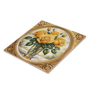 Beliebte schöne gelbe Rosenkollektion Fliese