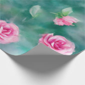 Beliebte schöne Wasserfarben Rosengarten Sammlung Geschenkpapier (Ecke)