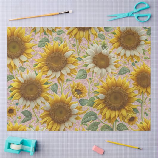 Beliebte Sonnenblume Schöne Sammlung Seidenpapier (Basteln)