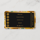 Beliebte Sonnenblume Schöne Sammlung Visitenkarte (Rückseite)