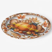 Beliebte Stiftung Pumpkin Herbst Sammlung Pappteller (Schrägansicht)