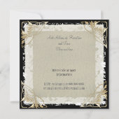 Beliebte und elegante Einladung zum Hochzeitsfeier (Rückseite)