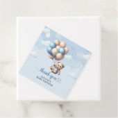 Beliebter Bär mit Ballons blauer Elfenbeindusche Geschenkanhänger (Beispiel)