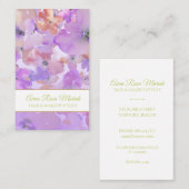 *~* Beliebter Blumenmuster-Wellness-Center Girly B Visitenkarte (Vorne/Hinten)