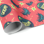 Beliebter Comic Stil Geschenkpapier (Rolleneckpunkt)