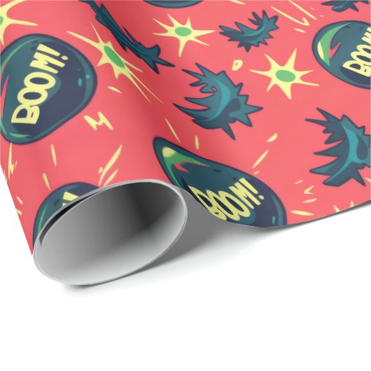 Beliebter Comic Stil Geschenkpapier (Rolleneckpunkt)