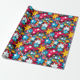 Beliebter Comic Stil Geschenkpapier