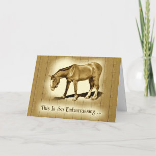 Beliebter Dank: Zeichn von Pferd: verwirrt Dankeskarte