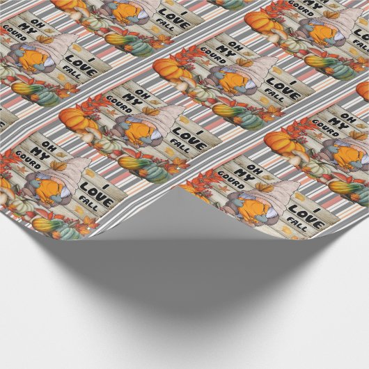 Beliebter Erntedank Schöne Herbstkollektion Geschenkpapier (Ecke)