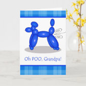 Beliebter Geburtstag für Opa, Poodle Furz Karte (Gelbe Blume)