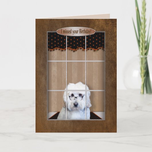 Beliebter Geburtstag - Goldenes Doodle - Fenster Karte (Vorderseite)