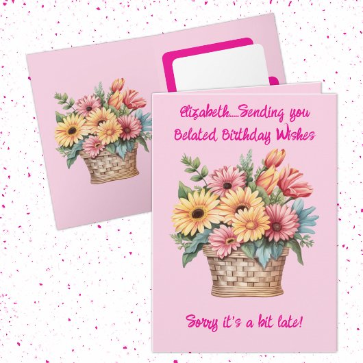 Beliebter Geburtstag wünscht Name pink Karte