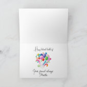 Beliebter Geburtstagelephant personalisiert Namens Karte (Innenseite)