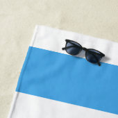 Beliebter glücklicher Sommer Blau & Weiß breiter S Strandtuch (Beispiel)