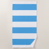 Beliebter glücklicher Sommer Blau & Weiß breiter S Strandtuch (Vorderseite)