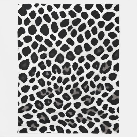 Beliebter Luxus Weißer Leopard Fleecedecke (Vorderseite)