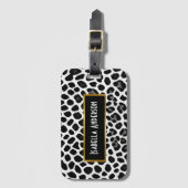 Beliebter Luxus Weißer Leopard Gepäckanhänger (Vorderseite Vertikal)