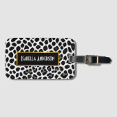 Beliebter Luxus Weißer Leopard Gepäckanhänger (Vorderseite (Horizontal))