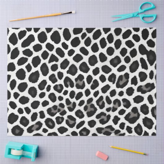 Beliebter Luxus Weißer Leopard Seidenpapier (Basteln)