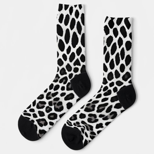Beliebter Luxus Weißer Leopard Socken (Linkes Detail)