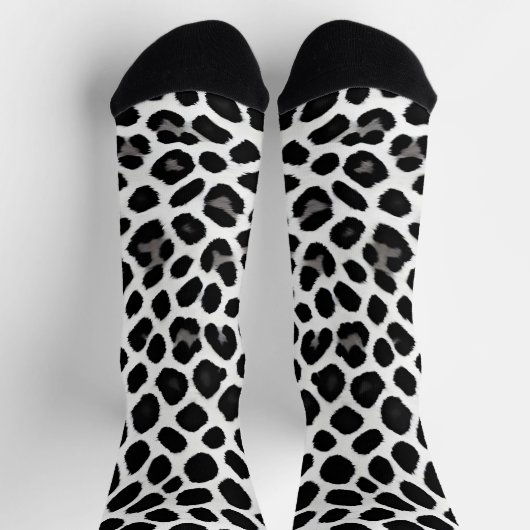 Beliebter Luxus Weißer Leopard Socken (Oben)