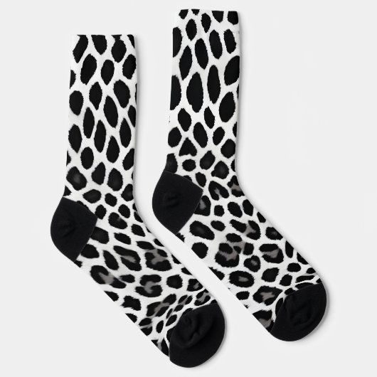 Beliebter Luxus Weißer Leopard Socken (Rechts)