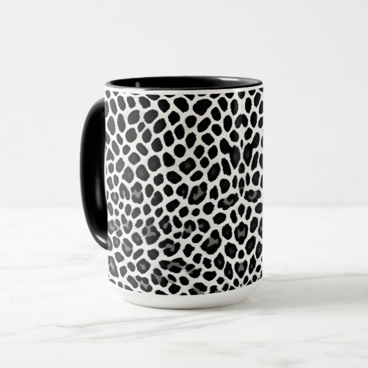 Beliebter Luxus Weißer Leopard Tasse (Vorderseite Links)