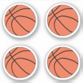 Beliebter Sport - Basketball 4 Stk Ball Aufkleber (Vorderseite)