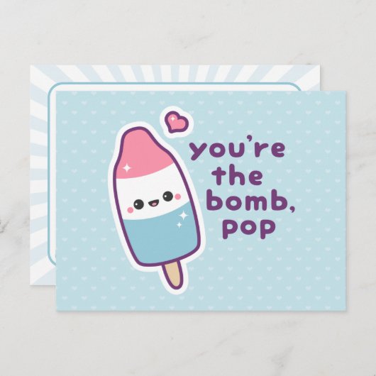 Beliebter Vatertag Postkarte (Vorne/Hinten)