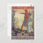 Beliebtes belgisches Propaganda-Poster Postkarte (Vorne/Hinten)