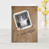 Beliebtes Birthda-Baby in alter Waschwanne Karte (Gelbe Blume)