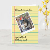 Beliebtes Birthday Funny Eichhörnchen in Party Hat Karte (Gelbe Blume)