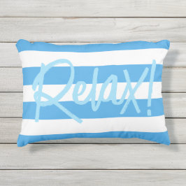 Beliebtes Blau und Weiß breiter Streifen Kissen Für Draußen