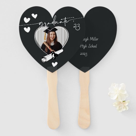 Beliebtes einzigartiges GERAHMTES Herz Gerahmt Fächer (Vorne und Hinten)