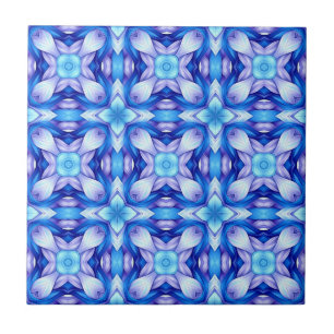 Beliebtes, fesselndes Muster in Blau und Violett Fliese