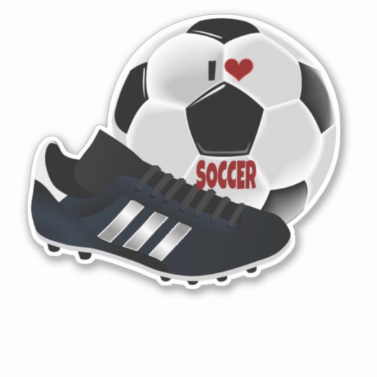 Beliebtes Fußballdesign, Fußball und Schuh Aufkleber (Vorderseite)