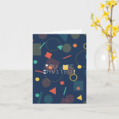 Beliebtes geometrisches Design Einladung zum Gebur (Gelbe Blume)