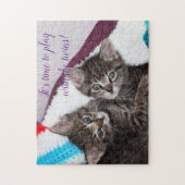 Beliebtes Geschenk für Katzen-Design Puzzle (Vertikal)