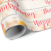 Beliebtes Glück Thanksgiving Schöner Fall Geschenkpapier (Rolleneckpunkt)