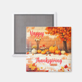 Beliebtes Glück Thanksgiving Schöner Fall Magnet (Vorderseite/Rückseite)