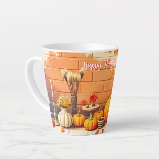 Beliebtes Glück Thanksgiving Schöner Fall Milchtasse (Linke Ecke)