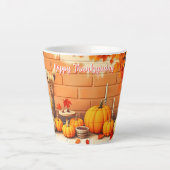 Beliebtes Glück Thanksgiving Schöner Fall Milchtasse (Vorderseite)