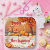 Beliebtes Glück Thanksgiving Schöner Fall Pappteller (Party)