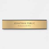 Beliebtes Gold-Look glamouröse moderne Vorlage Türschild (Vorderseite )