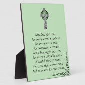 Beliebtes irisches Gebet Tabletop-Zeichen Fotoplatte (Seite)