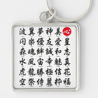 Beliebtes japanisches Kanji Schlüsselanhänger