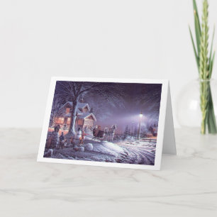 Beliebtes klassisches, vintage Weihnachtsbild Feiertagskarte