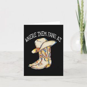 Beliebtes Line Dance Song mit Cowboy-Hut & Amp; Bo Karte