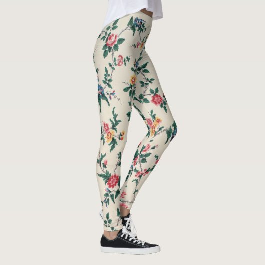 Beliebtes mehrfarbiges Blumenmuster Leggings (Rechts)